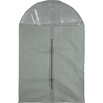 Чехол для одежды из спанб. Luscan с прозр. верхом, 60×90см, серый, HD-HH004