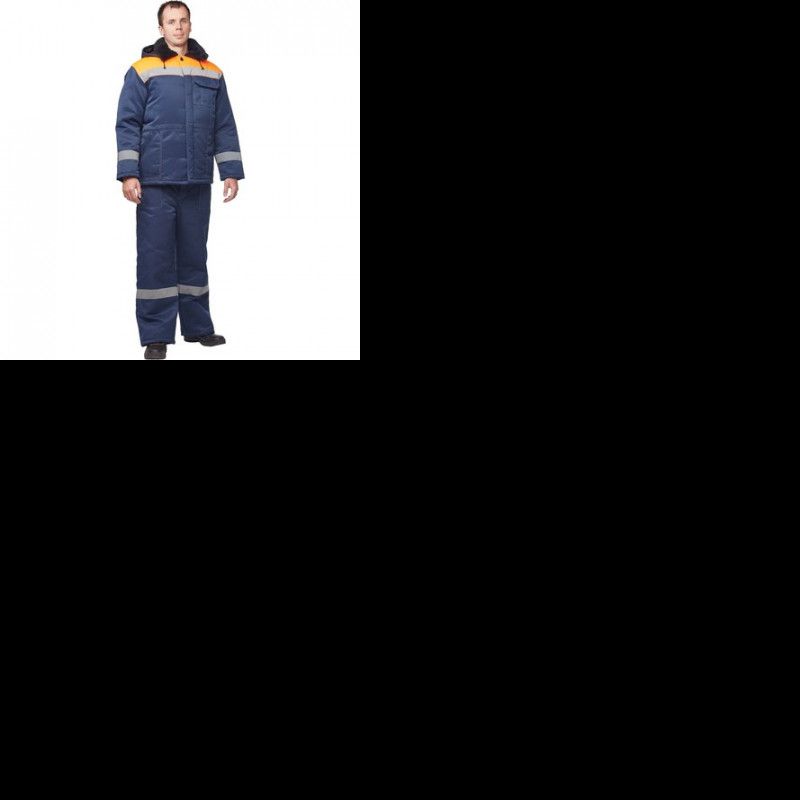 Брюки рабочие зимние муж з32-БР син смес 44-46/170-176