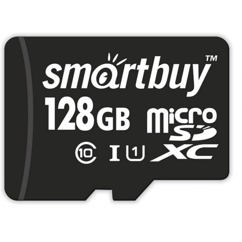 Карта памяти micro SDXC, 128 GB, SMARTBUY, UHS-1 U1, 80 Мб/сек. (class 10), с адаптером