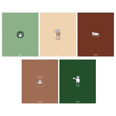 Тетрадь А5, 96 л., HATBER, скоба, клетка, Soft-touch ламинация, «Coffee Story» (микс в спайке), 094578