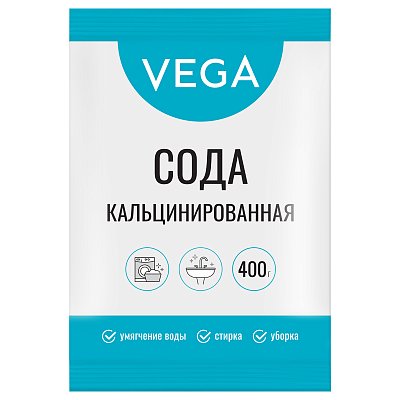 Сода кальцинированная, Vega, 400г, полиэтиленовый пакет