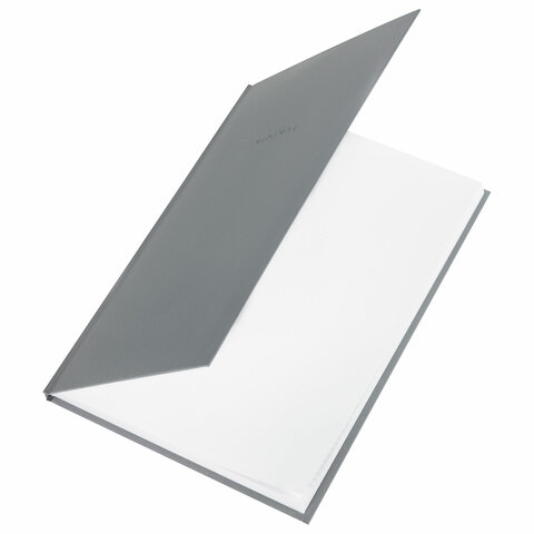 Блокнот БОЛЬШОЙ ФОРМАТ 200×290 мм, А4, 80 л., твердый, клетка, BRAUBERG «Minimal», серый