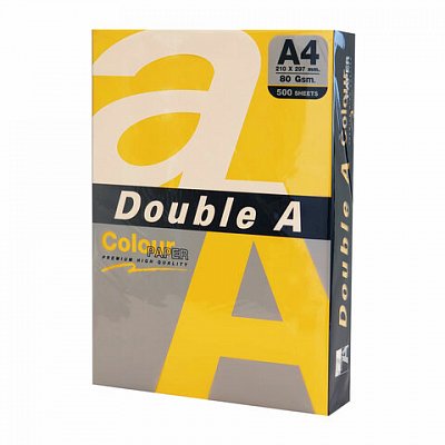 Бумага цветная DOUBLE AА480г/м2500 линтенсивстарое золотош/к 34867