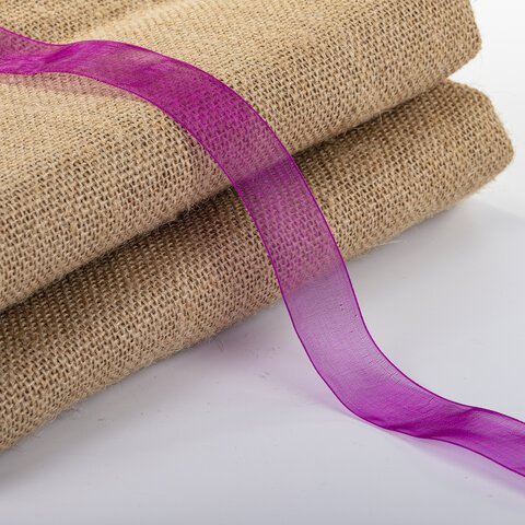 Лента органза ширина 25 мм, длина 30 м, фиолетовая, BRAUBERG
