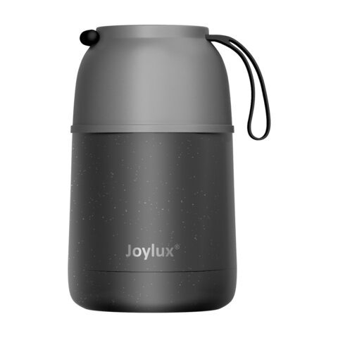 Термос 0.6 л для еды/напитков с широким горлом, JOYLUX (ДЖОЙЛЮКС) LUNCH, нержавеющая сталь SUS304, ложка-вилка