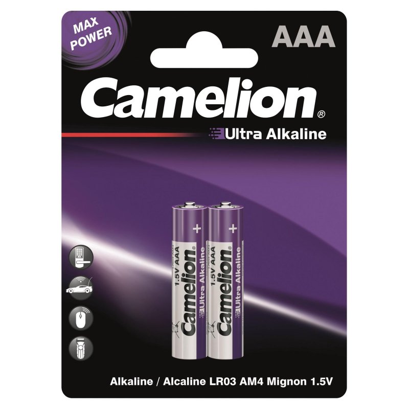 Батарейка Camelion Ultra 2шт/бл (LR03-BP2UT, 1.5В) (14983)