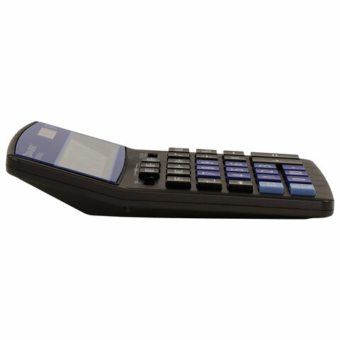 Калькулятор настольный BRAUBERG EXTRA-12-BKBU (206×155 мм), 12 разрядов, двойное питание, ЧЕРНО-СИНИЙ