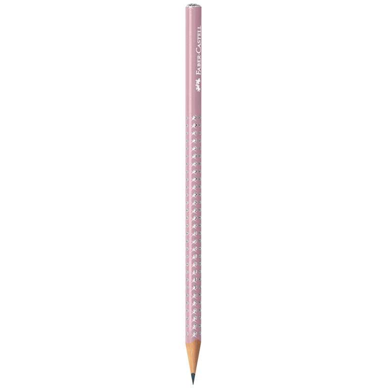 превью Карандаш ч/г Faber-Castell «Sparkle» В, трехгран., заточен., дымчато-розовый