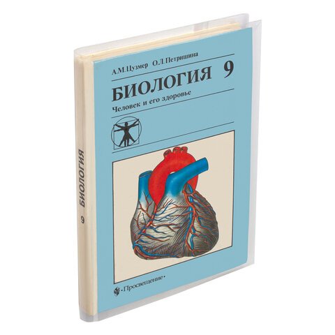 Обложки ПП для старших классов ПИФАГОР, комплект 5 шт., универсальные, клейкий край, 70 мкм, 230×380 мм