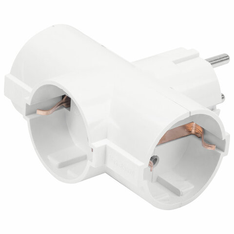 Сетевой переходник SONNEN U-030G, 3 розетки, с заземлением, 16 А, 511441
