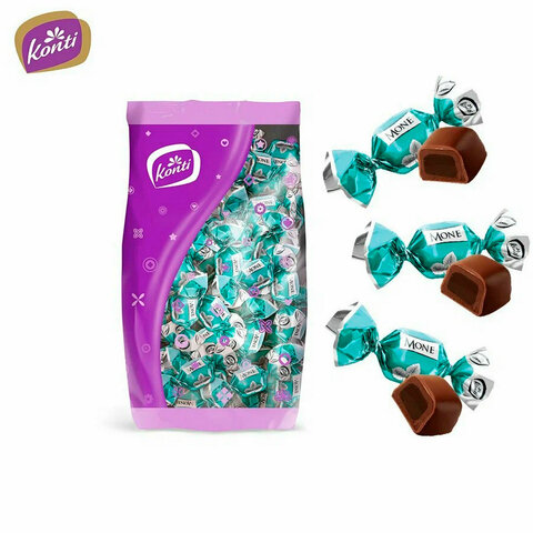 Конфеты KONTI «Моне» вкус трюфель с мятой, 1000 г