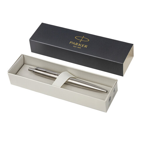 Ручка шариковая Parker «Jotter XL Monochrome 2020 Grey » синяя, 1.0мм, кнопочн., подар. уп. 