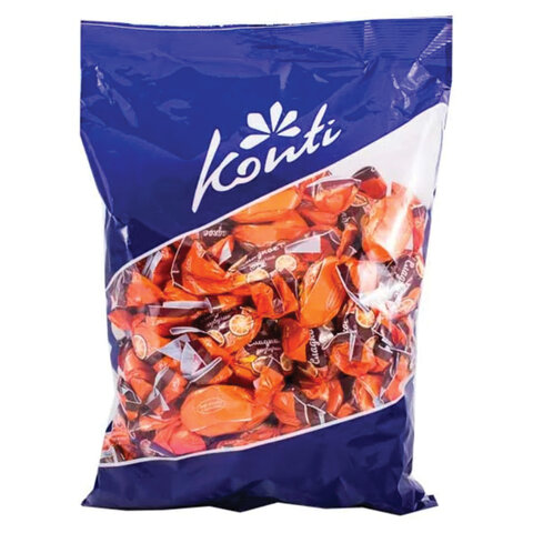 Конфеты шоколадные KONTI «Сладкое созвучие» со вкусом шоколада и апельсина, 1000 г, пакет