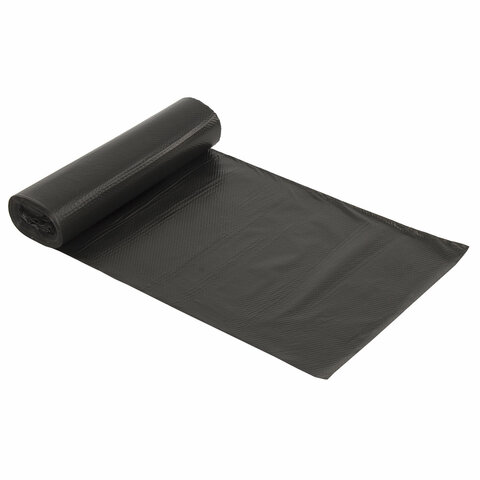Мешки для мусора, 120 л, ЛАЙМА, комплект 10 шт., рулон, ПНД, стандарт, 70×110 см, 14 мкм, черные