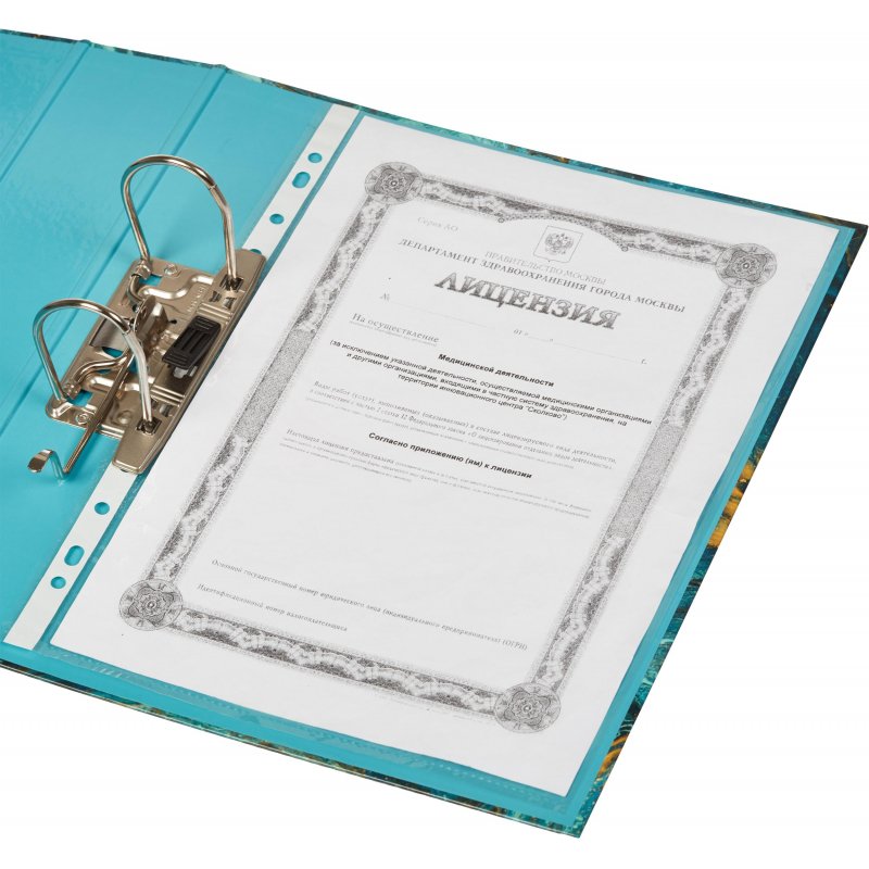 Папка-регистратор Attache Selection Fluid, синяя лам. карт,75мм
