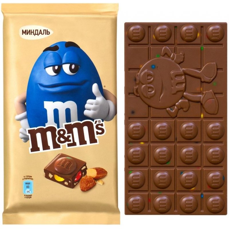 Шоколад M&Ms молочный с миндалем и драже 122 г арт. 1098075 - купить в ...