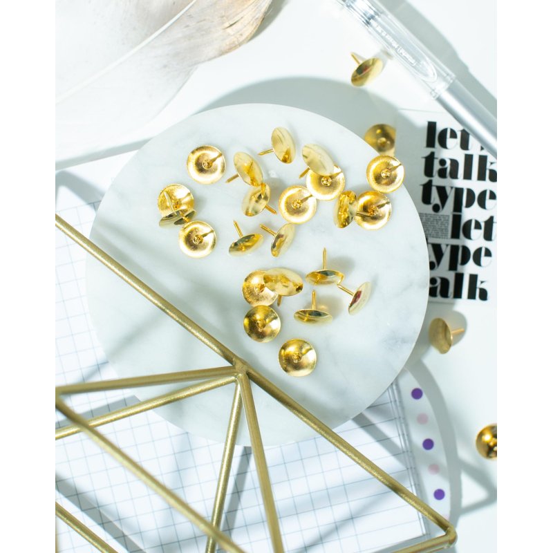 Кнопки канцелярские Attache Economy металлические медные (100 штук в упаковке)