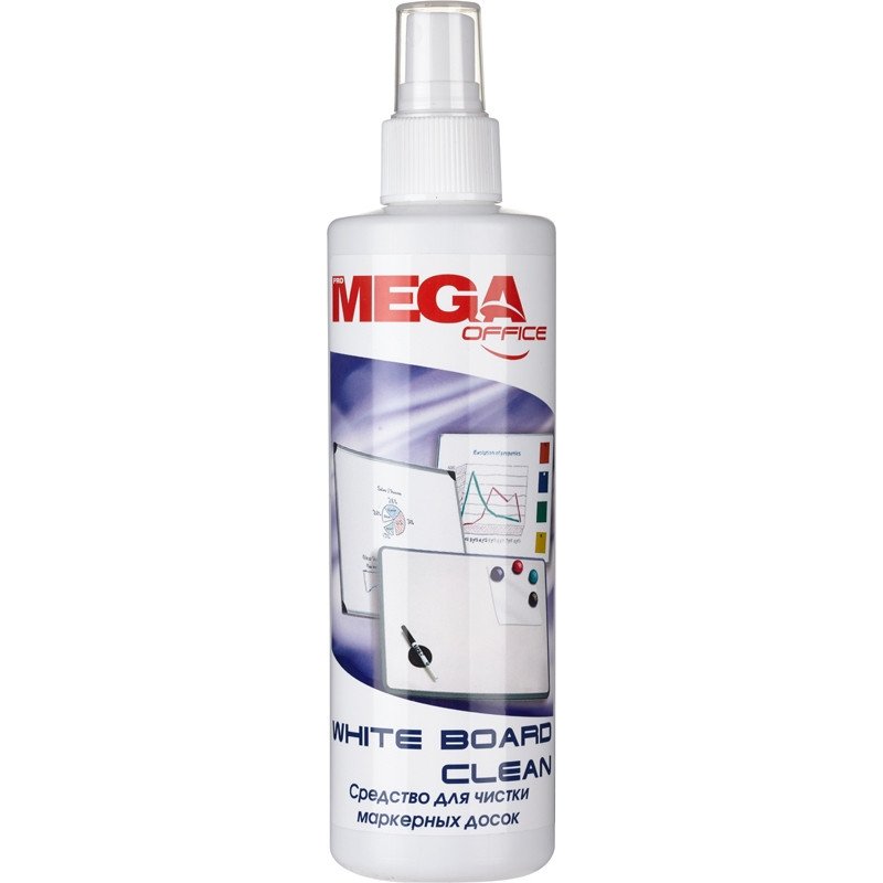 Спрей для маркерных досок MEGA Office White Board Clean (250мл)