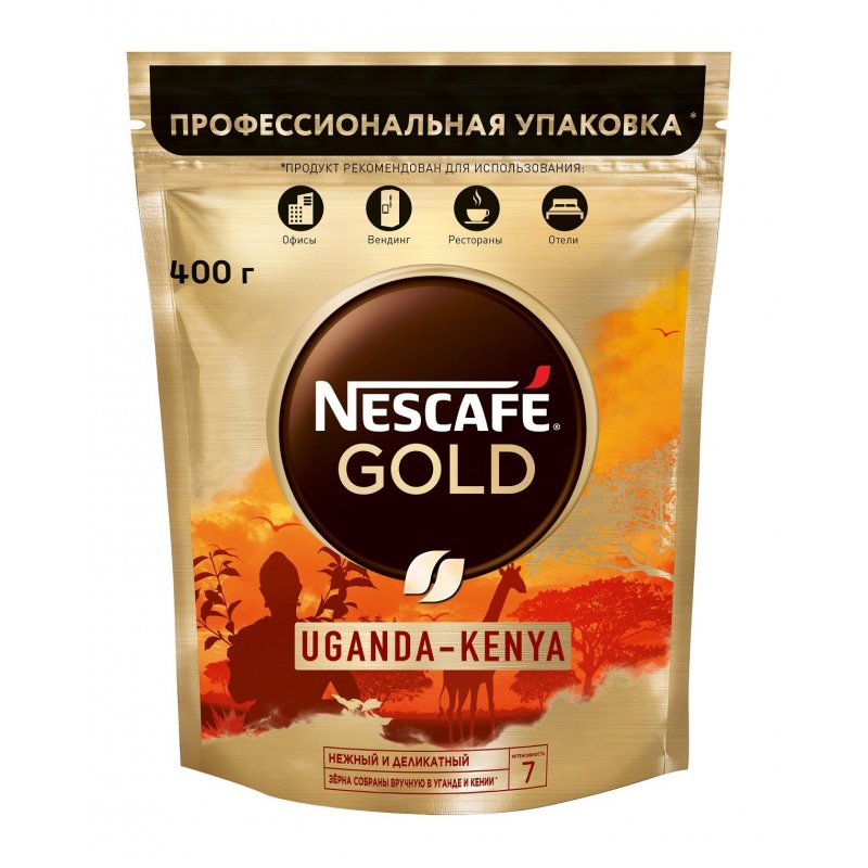Кофе растворимый Nescafe Gold Uganda-Kenya пакет 400 г