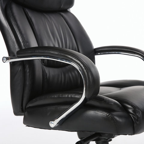 Кресло офисное BRABIX PREMIUM «Direct EX-580», хром, рециклированная кожа, черное