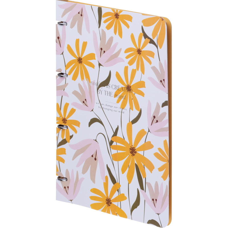Тетрадь общая, BS, А4, 120л., клетка, кольца,. April, цветы N4240
