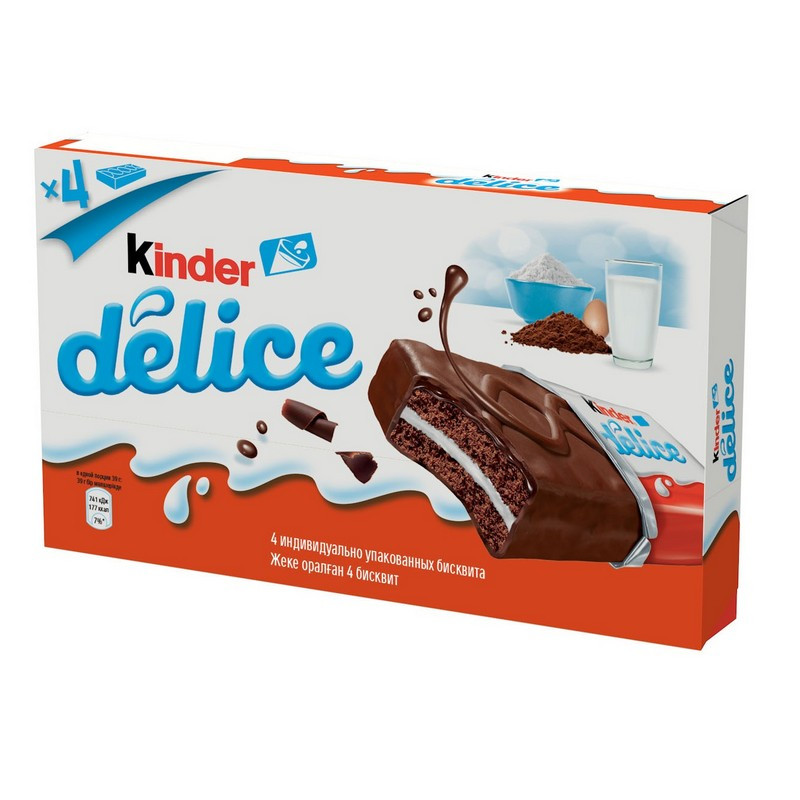 превью Пирожное Kinder Delice 156 г (4 штуки по 39 г)