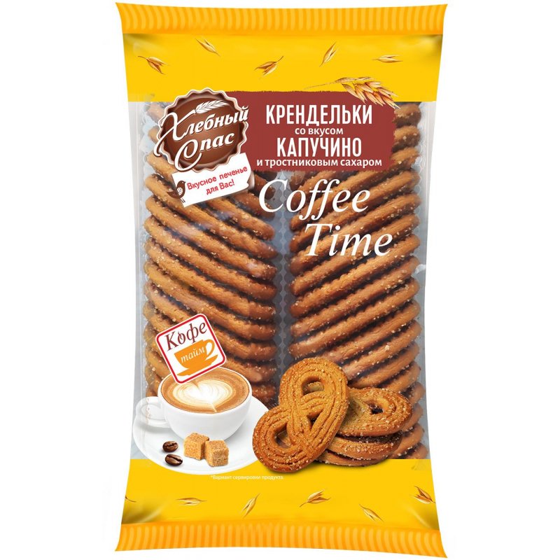 превью Печенье сдобное Хлебный спас Coffe Time со вкусом капучино 320 г