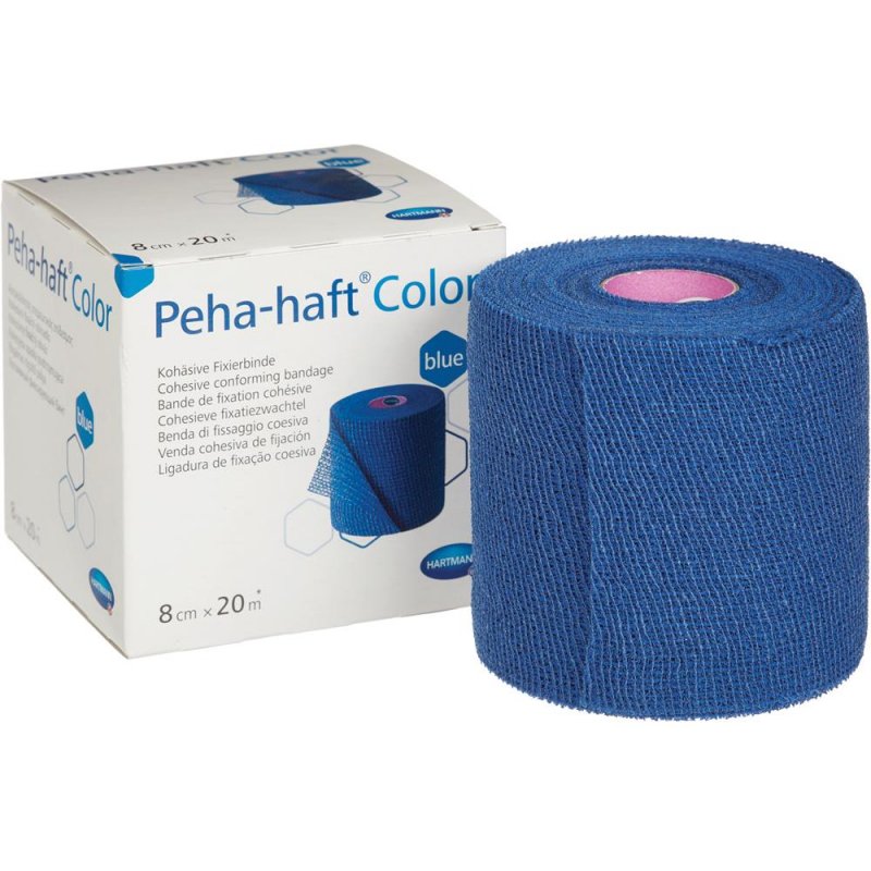 Бинт Peha-haft самофиксирующийся эластичный синий 20 м x 8 см