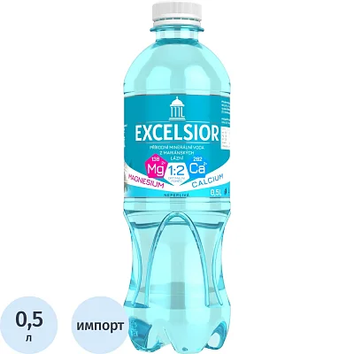 Вода минеральная Excelsior лечебно-столовая газ ПЭТ 0.5л