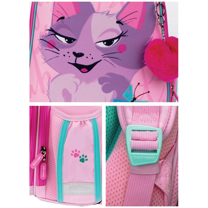 Ранец Berlingo Expert «Princess cat» 37×28×16см, 2 отделения, 2 кармана, анатомическая спинка