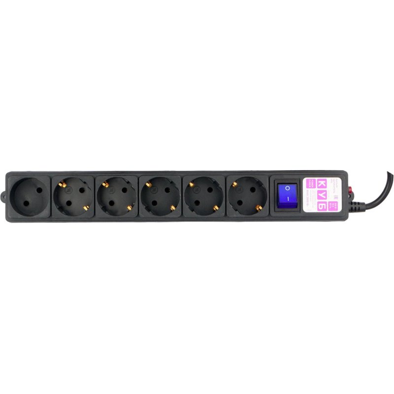 Сетевой фильтр Power Cube 5м 6 розеток, 16А/3.5кВт, провод 3×1.0