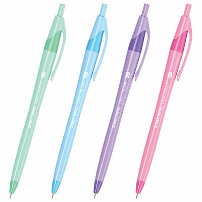 Ручка шариковая автоматическая масляная BRAUBERG «DUAL COLOR», СИНЯЯ, игольчатый наконечник 0.7 мм, линия письма 0.35 мм