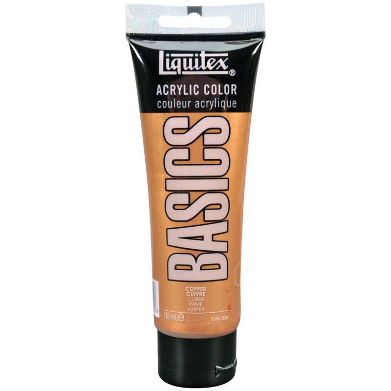 превью Краска акриловая художественная Liquitex «Basics», 118мл, туба, 230 медь (металлик)