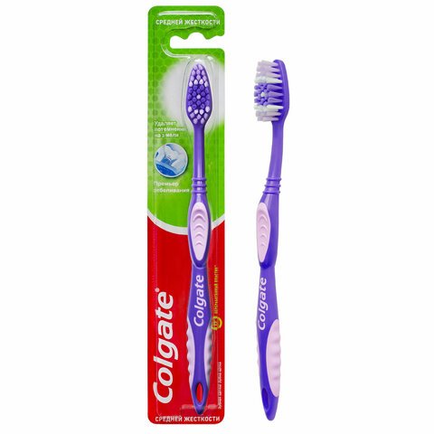 Зубная щетка COLGATE «Премьер отбеливания», средней жесткости, ш/к 30449