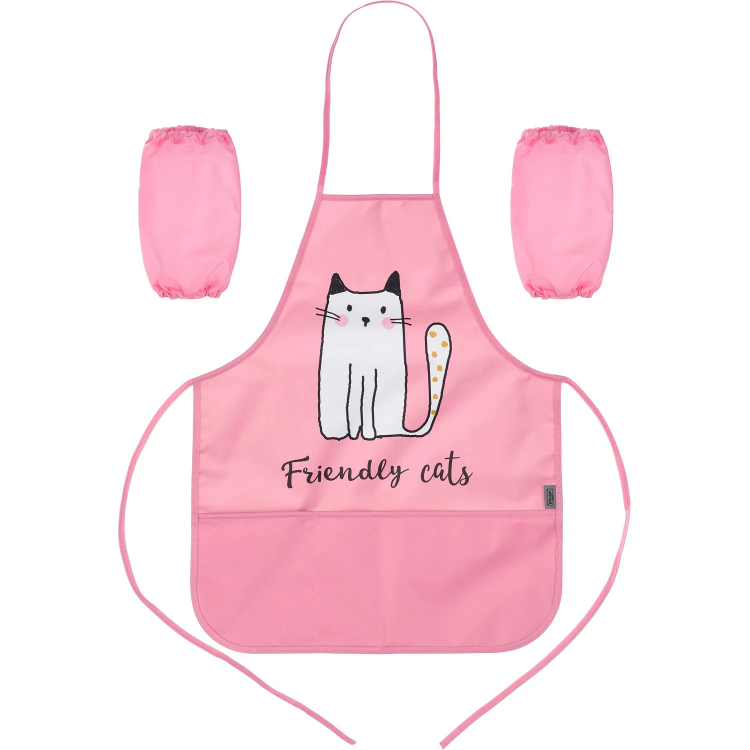 Фартук для труда №1 School Friendly cats карман, нарукав.,490×390мм, ФН 61-1