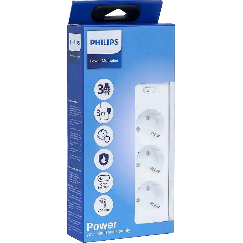 Сетевой фильтр Philips CHP2135WB/51 3р/3м, 10А, белый