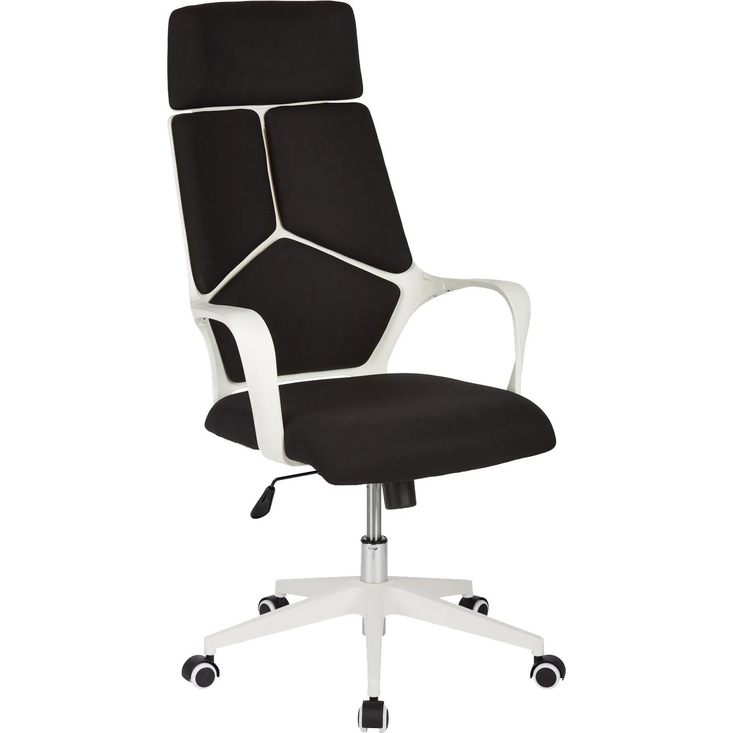 Кресло для руководителя Комус Мебель (Easy Chair) 680 чёрное (ткань, белый пластик)