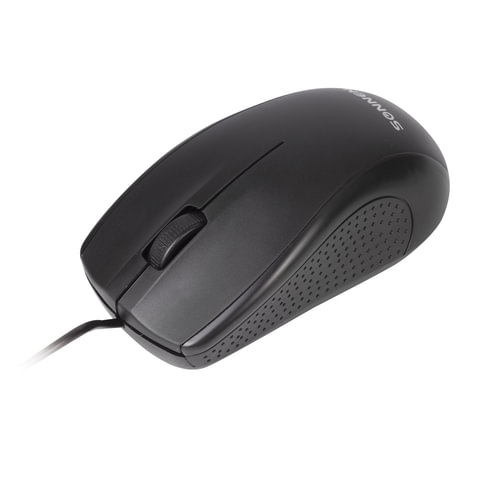 Мышь проводная SONNEN М-201, USB, 1000 dpi, 2 кнопки + колесо-кнопка, оптическая, черная