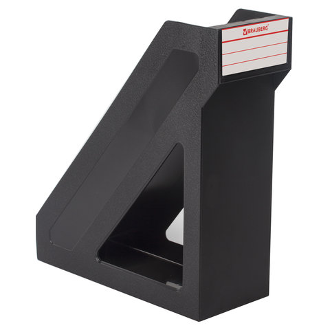 Лоток вертикальный для бумаг BRAUBERG «Basic», 265×100×285 мм, черный