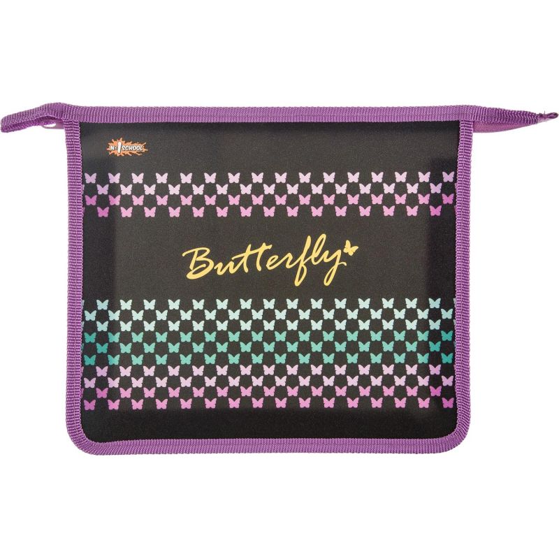 превью Папка для тетрадей №1School Butterfly, А5, пластик, ПТ-713