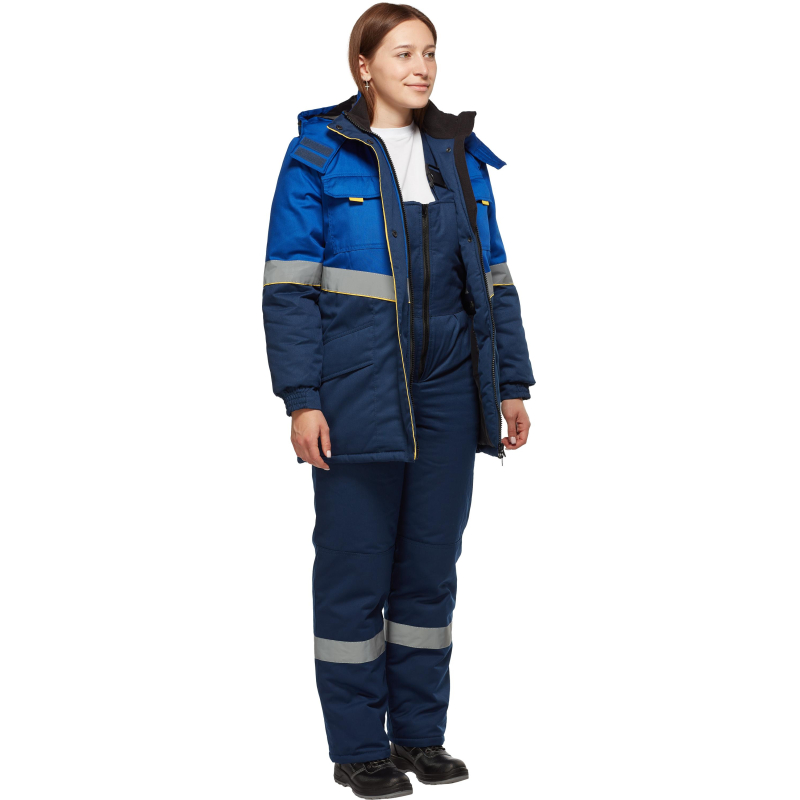 Костюм рабочий зимний женский з43-КПК вас/син (р.56-58) 170-176 (серия З)