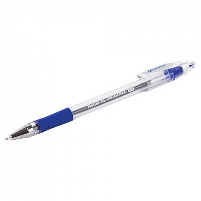 Ручка шариковая масляная с грипом BRAUBERG «Model-XL» ORIGINAL, СИНЯЯ, узел 0.7 мм, линия письма 0.35 мм, 143242