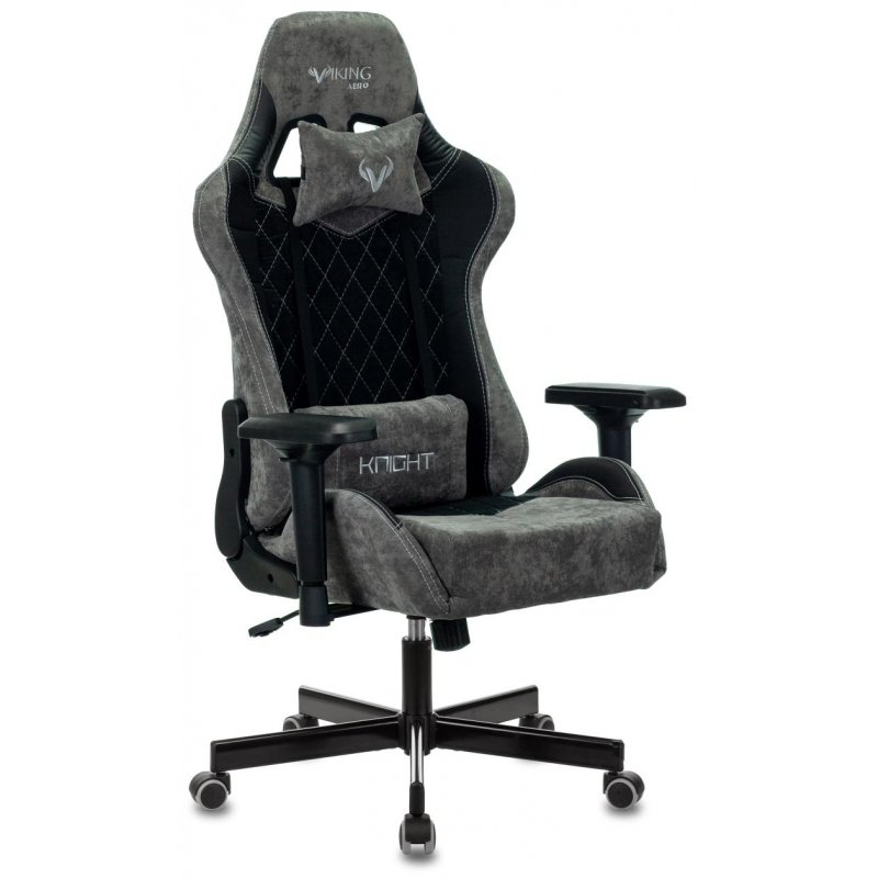 Кресло игровое Бюрократ VIKING 7 KNIGHT B FABRIC, ML, ткань/экокожа черный, реклайнер (до 150кг)