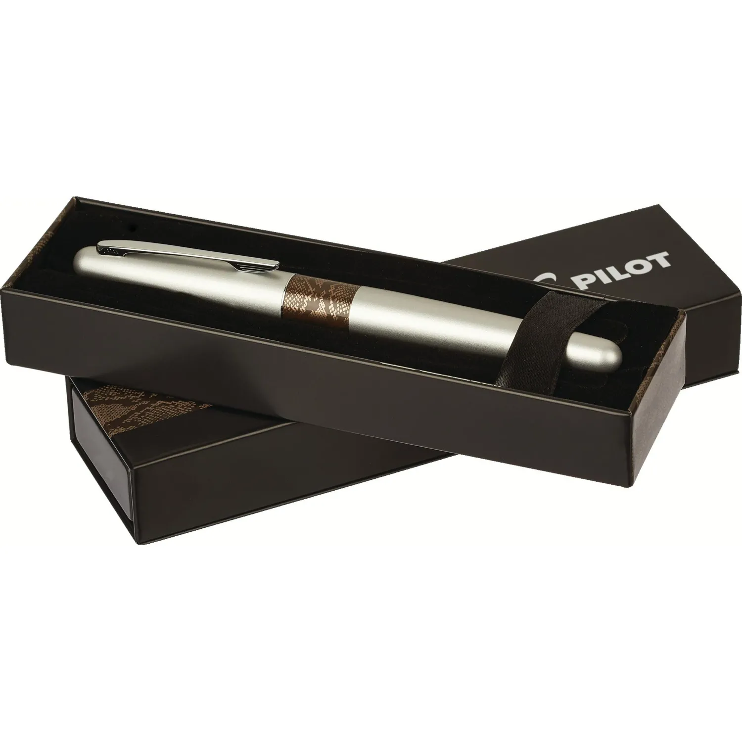 Ручка перьевая PILOT Стальной питон серия животные в футляре