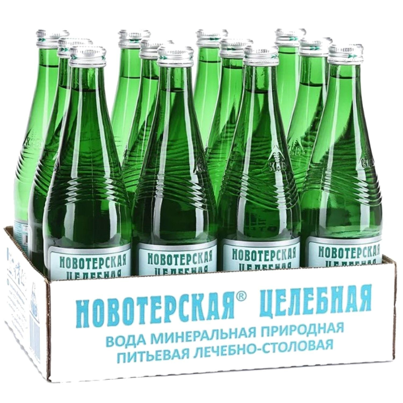 Вода минеральная Новотерская целебная газ стекло 0.5 л