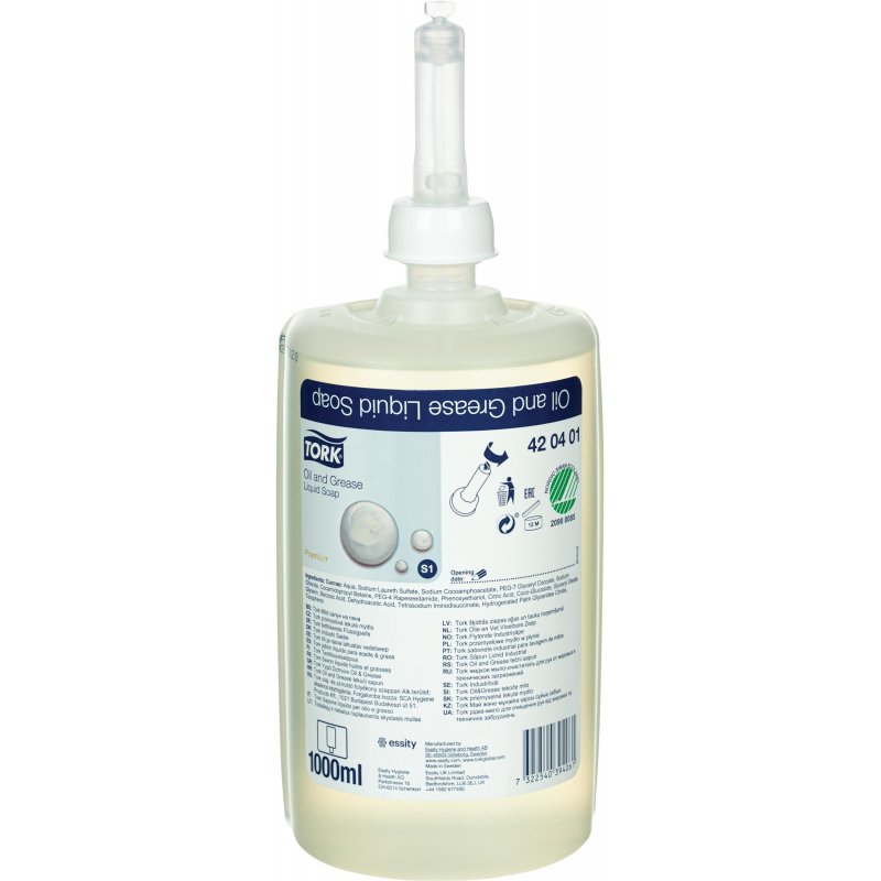 превью Картридж с жидким мылом Tork «Premium»(S1), от жир. и технич. загрязнений(для кода 128245.221680),1л