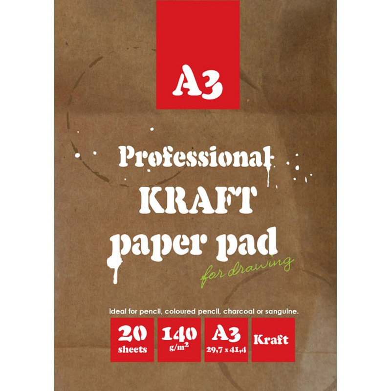 превью Папка для рисования и эскизов,А3,20л,бл.крафт 140г,02649