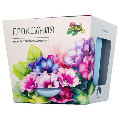 Набор для выращивания растений МАГИЯ ЦВЕТОВ «Глоксиния» (горшок, грунт, семена)