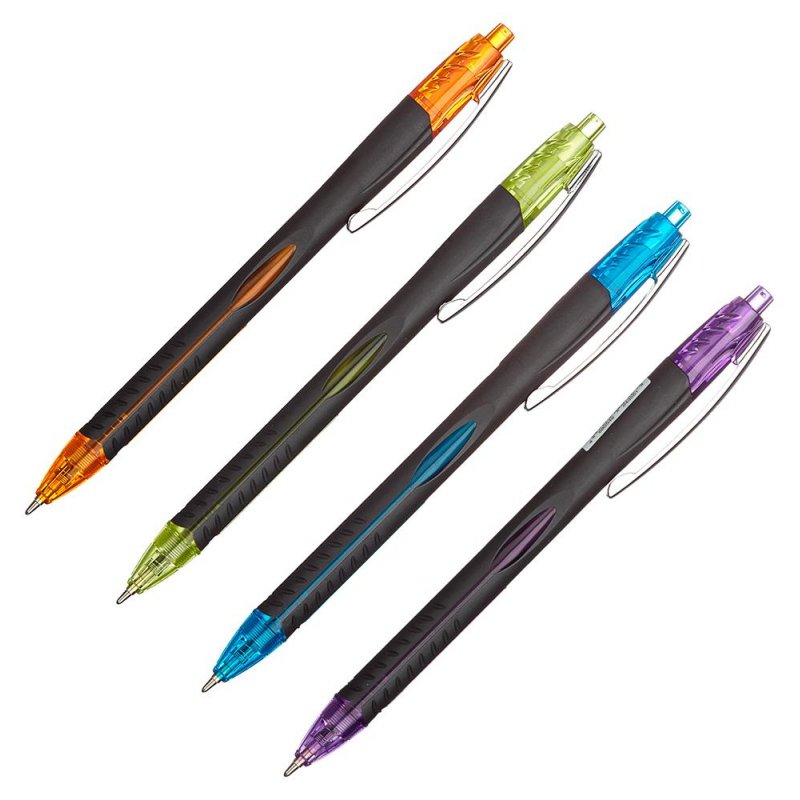 Ручка шариковая масляная автоматическая Attache Sellection Glide Aerogrip синяя (толщина линии 0.5 мм)