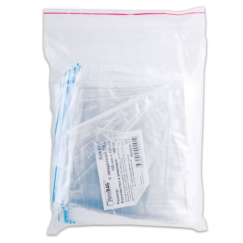 Пакет с замком Zip-Lock 10x15 см 32 мкм (100 штук в упаковке)